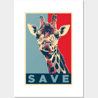 Save The Giraffes Posters and Art